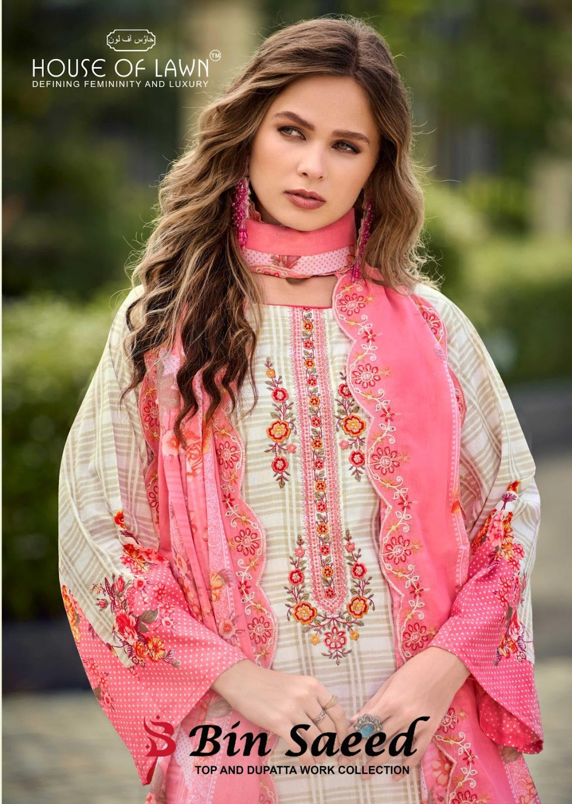 Bin Saeed 2709 House Of Lawn Cotton Karachi Salwar Suits Exporter Ahmedabad