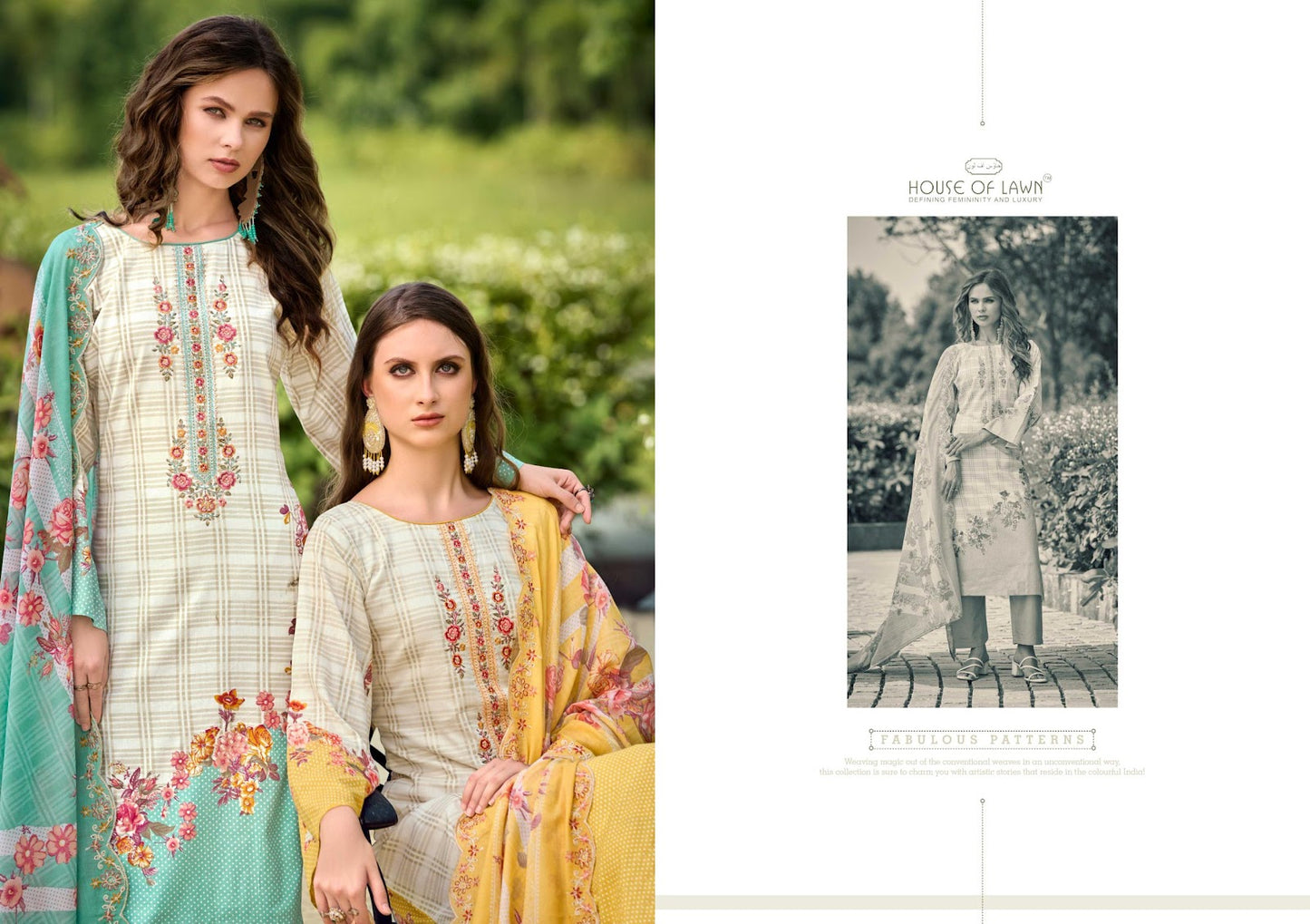 Bin Saeed 2709 House Of Lawn Cotton Karachi Salwar Suits Exporter Ahmedabad