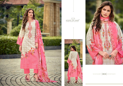Bin Saeed 2709 House Of Lawn Cotton Karachi Salwar Suits Exporter Ahmedabad