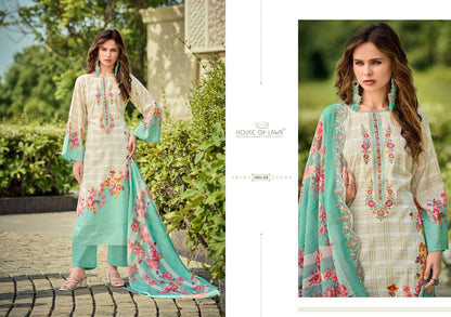 Bin Saeed 2709 House Of Lawn Cotton Karachi Salwar Suits Exporter Ahmedabad