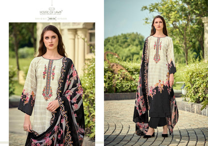 Bin Saeed 2709 House Of Lawn Cotton Karachi Salwar Suits Exporter Ahmedabad