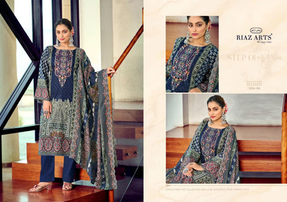 Bin Saeed 2904 Riaz Art Cambric Lawn Karachi Salwar Suits Manufacturer India