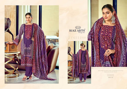 Bin Saeed 2904 Riaz Art Cambric Lawn Karachi Salwar Suits Manufacturer India