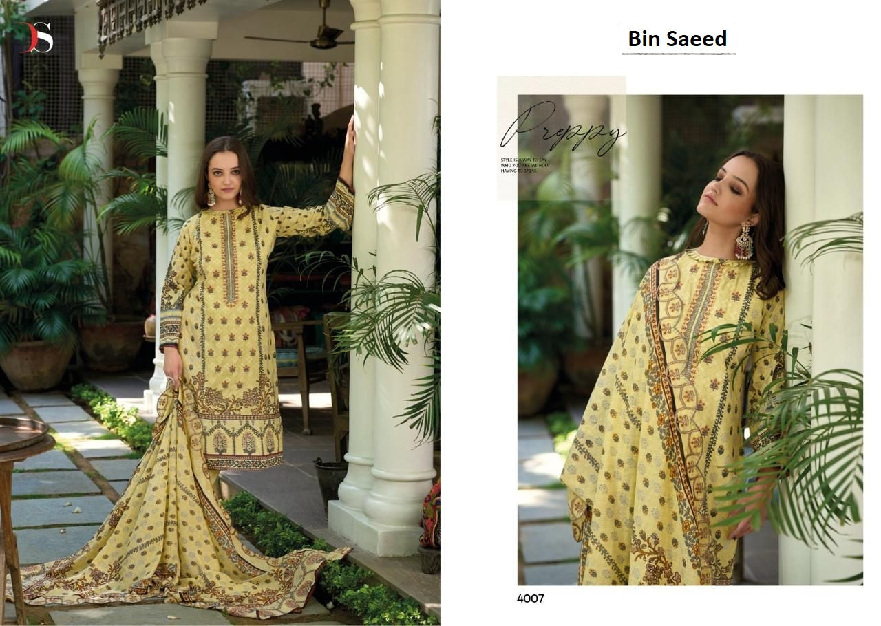 Bin Saeed 4006-4007 Deepsy Pure Cotton Pakistani Salwar Suits Wholesaler Ahmedabad