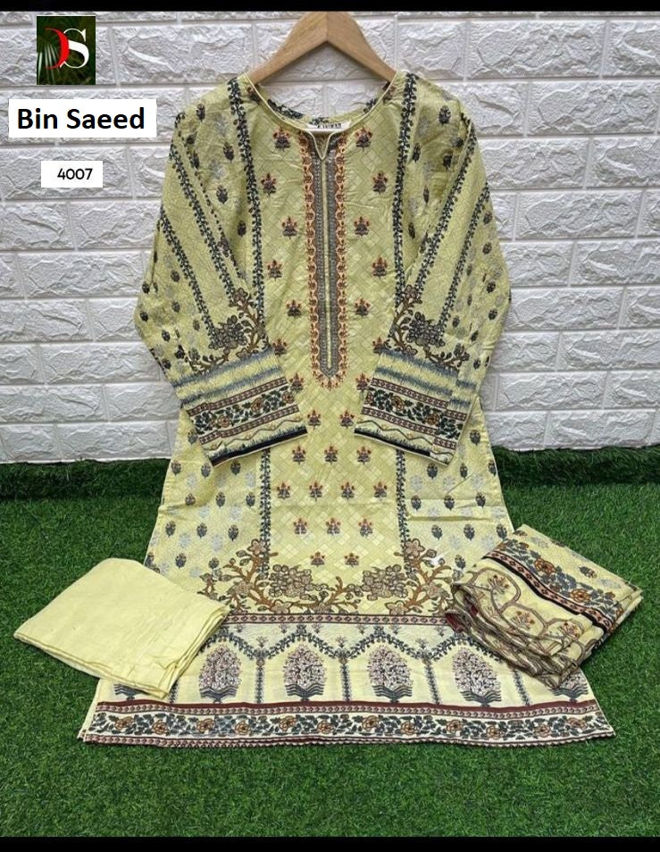 Bin Saeed 4006-4007 Deepsy Pure Cotton Pakistani Salwar Suits Wholesaler Ahmedabad