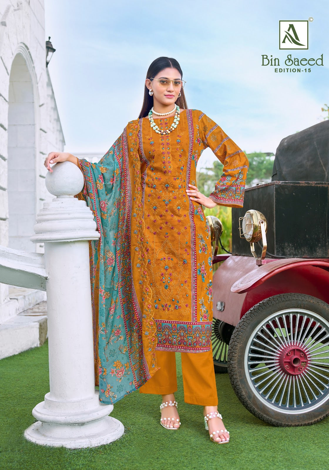Bin Saeed Edition 15 Alok Cambric Cotton Karachi Salwar Suits Supplier