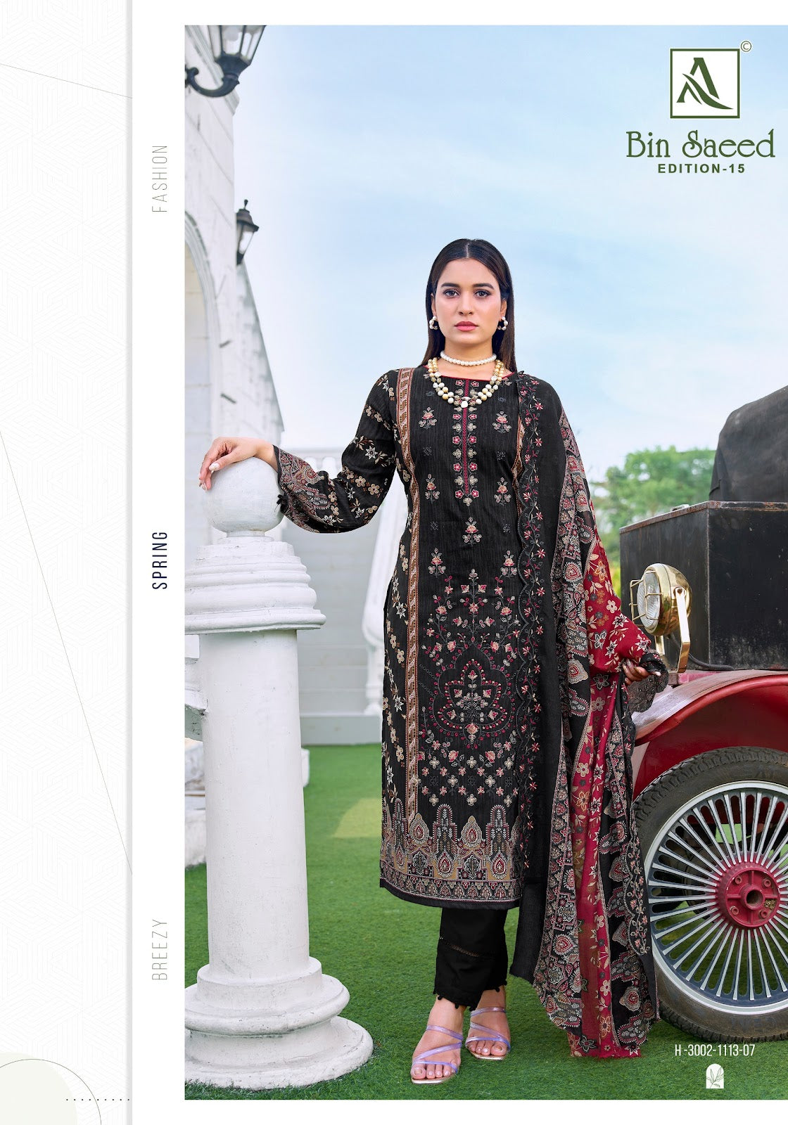Bin Saeed Edition 15 Alok Cambric Cotton Karachi Salwar Suits Supplier