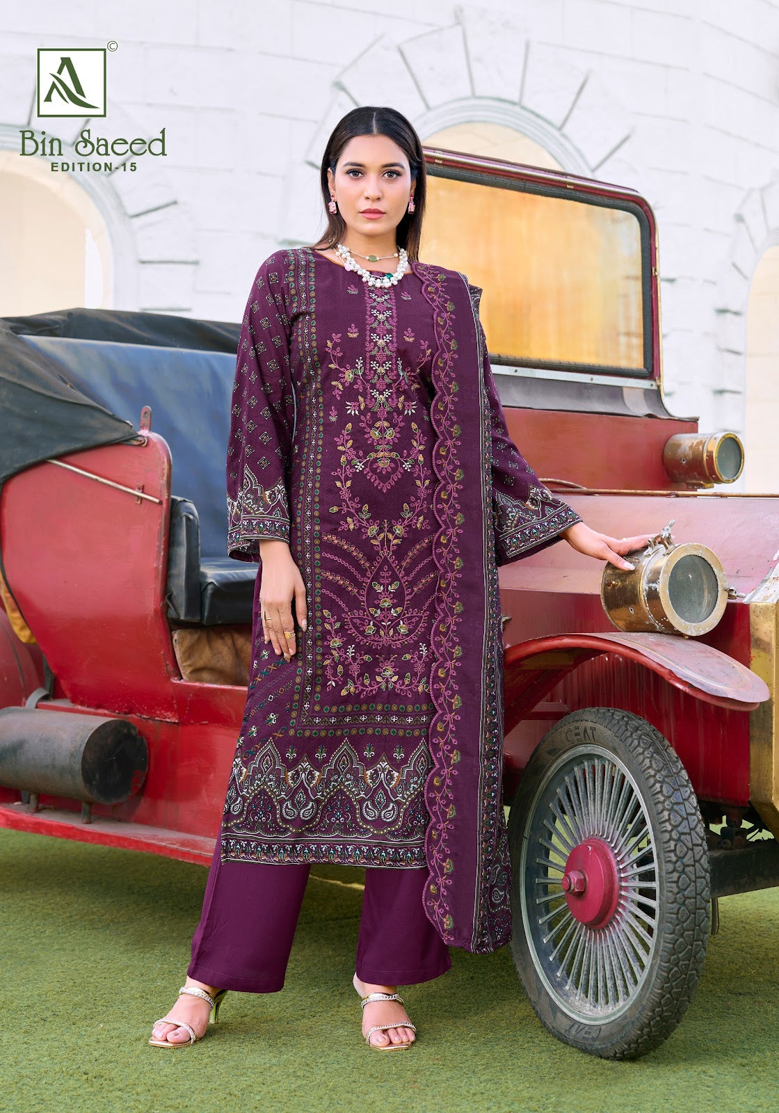 Bin Saeed Edition 15 Alok Cambric Cotton Karachi Salwar Suits Supplier