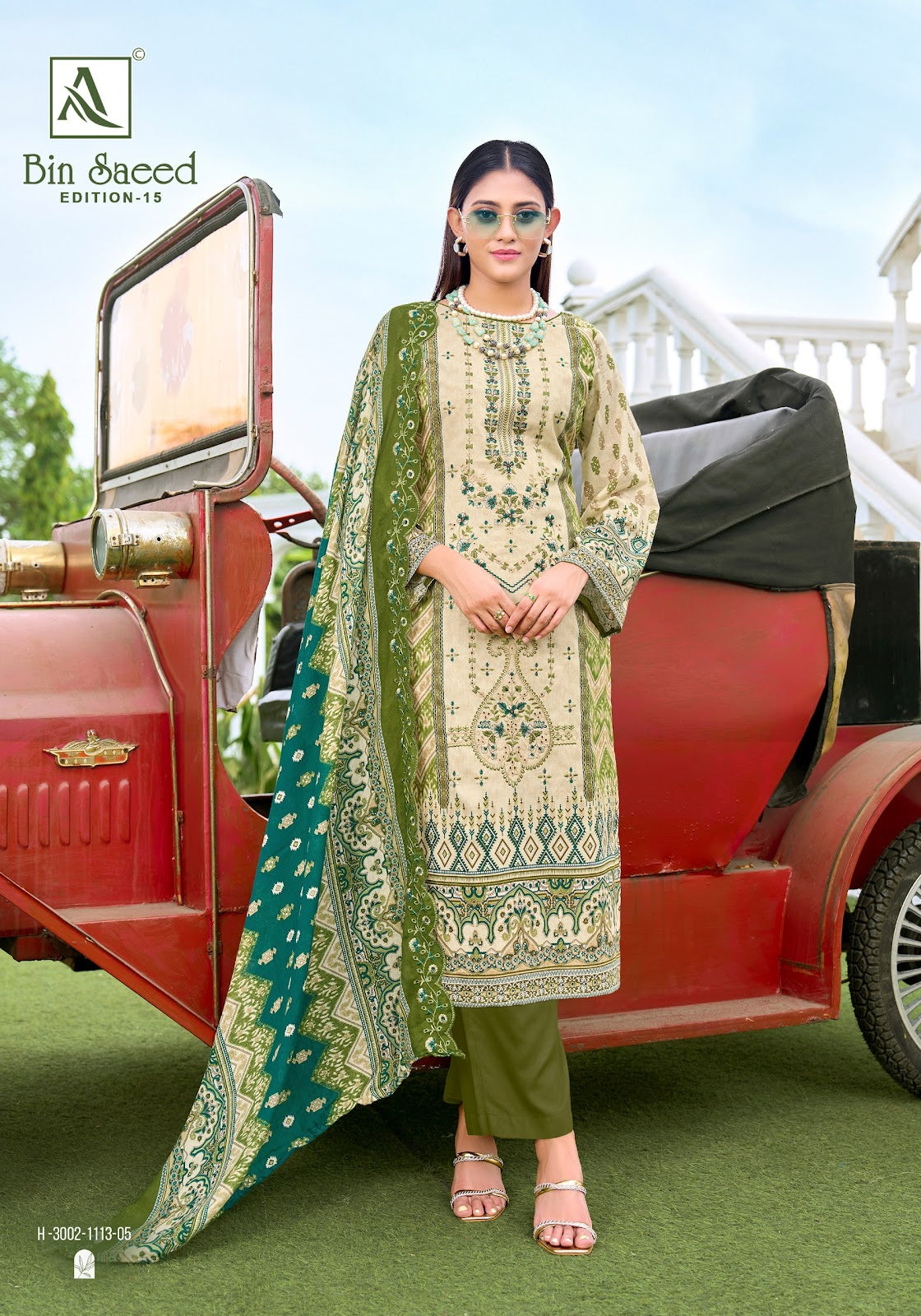 Bin Saeed Edition 15 Alok Cambric Cotton Karachi Salwar Suits Supplier