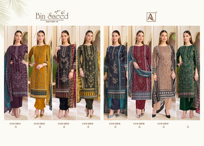 Bin Saeed Edition 16 Alok Cambric Cotton Karachi Salwar Suits Wholesale