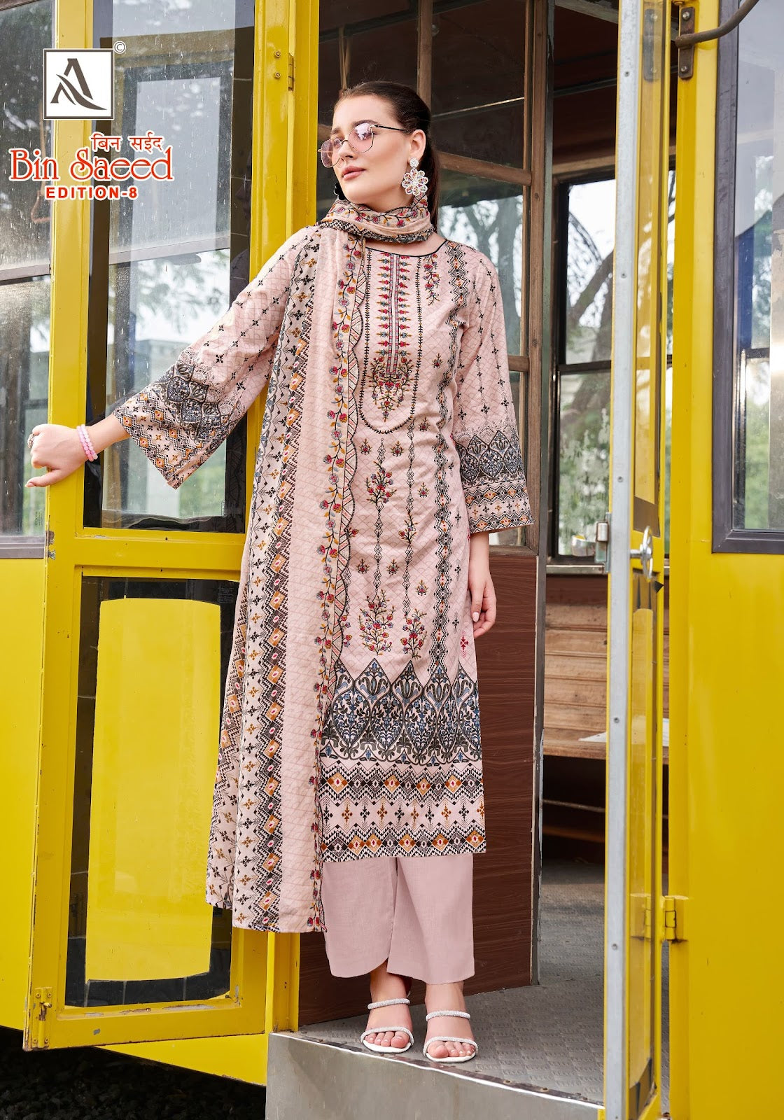 Bin Saeed Edition 8 Alok Cambric Cotton Karachi Salwar Suits Manufacturer
