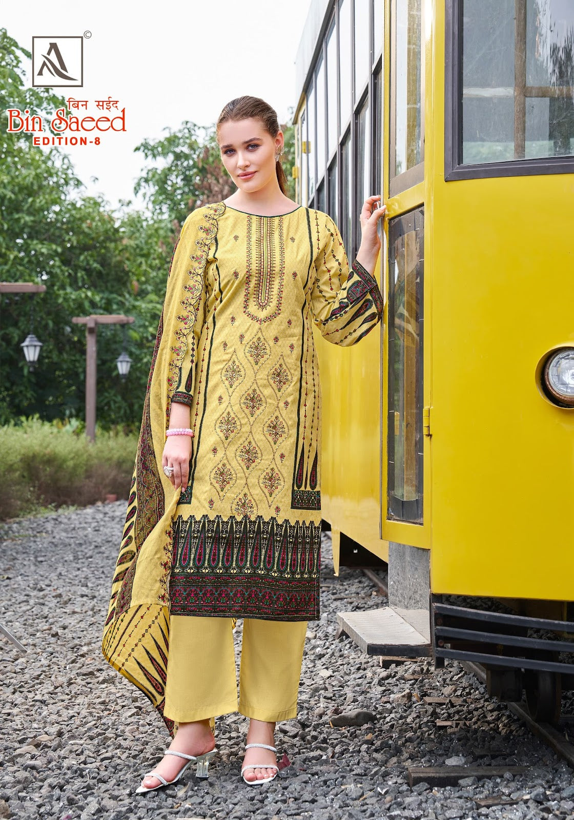 Bin Saeed Edition 8 Alok Cambric Cotton Karachi Salwar Suits Manufacturer