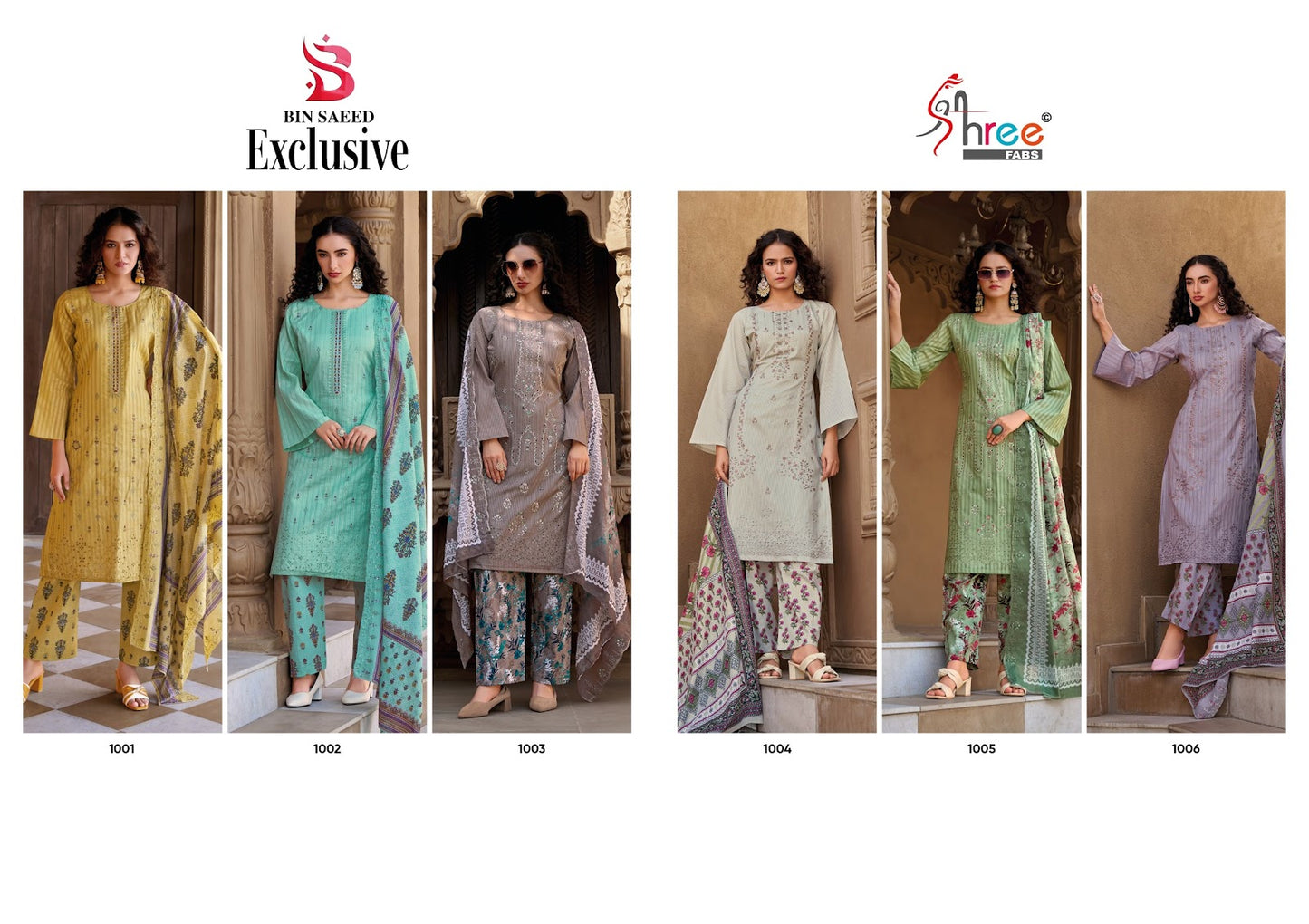 Bin Saeed Exclusive Shree Fabs Cotton Karachi Salwar Suits Wholesaler India