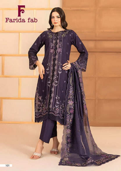 Bin Saeed Farida Fab Mix Cotton Karachi Salwar Suits Wholesaler India