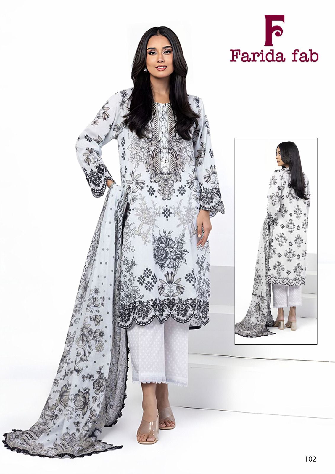 Bin Saeed Farida Fab Mix Cotton Karachi Salwar Suits Wholesaler India