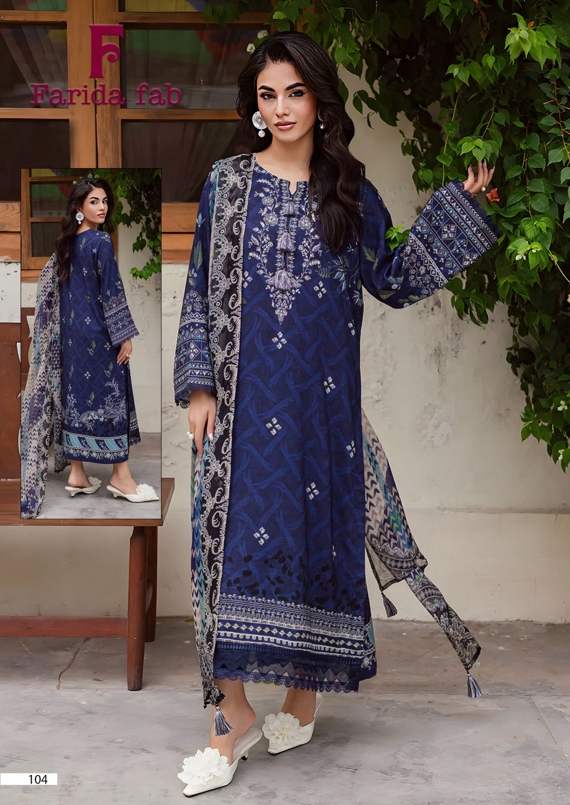 Bin Saeed Farida Fab Mix Cotton Karachi Salwar Suits Wholesaler India