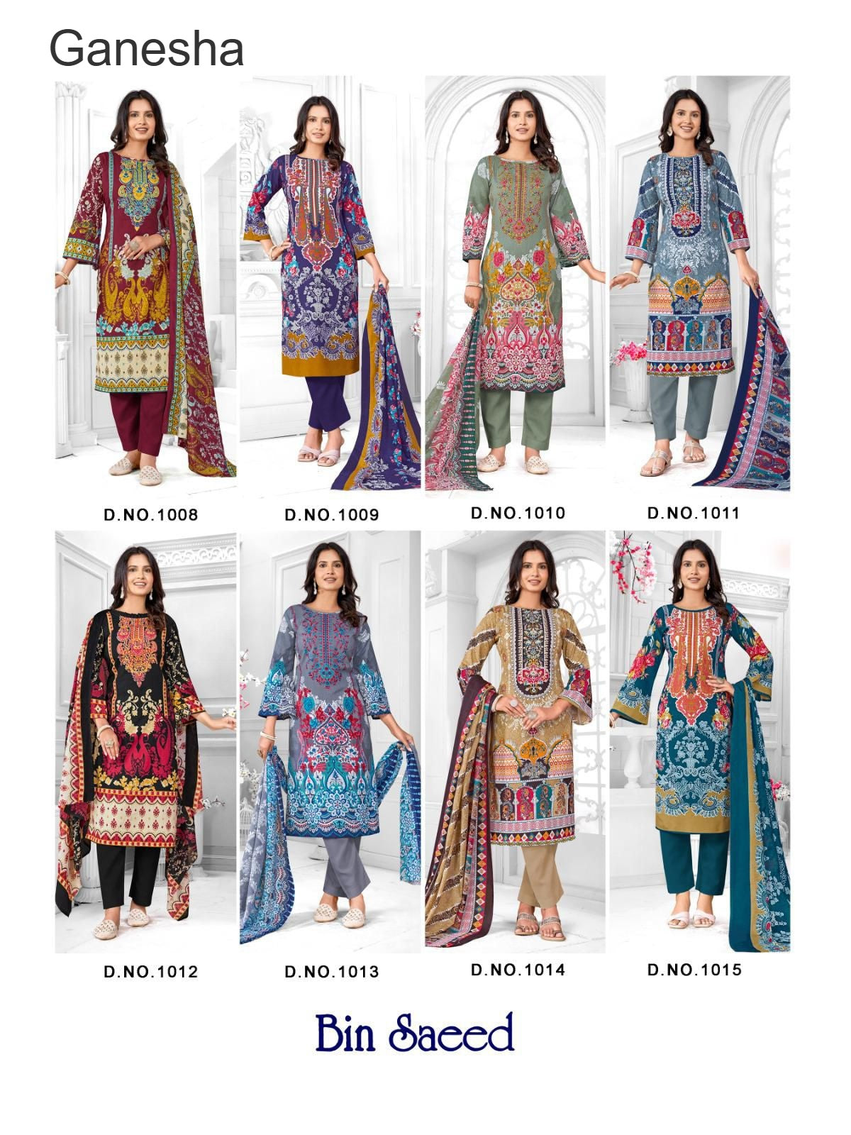 Bin Saeed Ganesha Cotton Karachi Salwar Suits Exporter