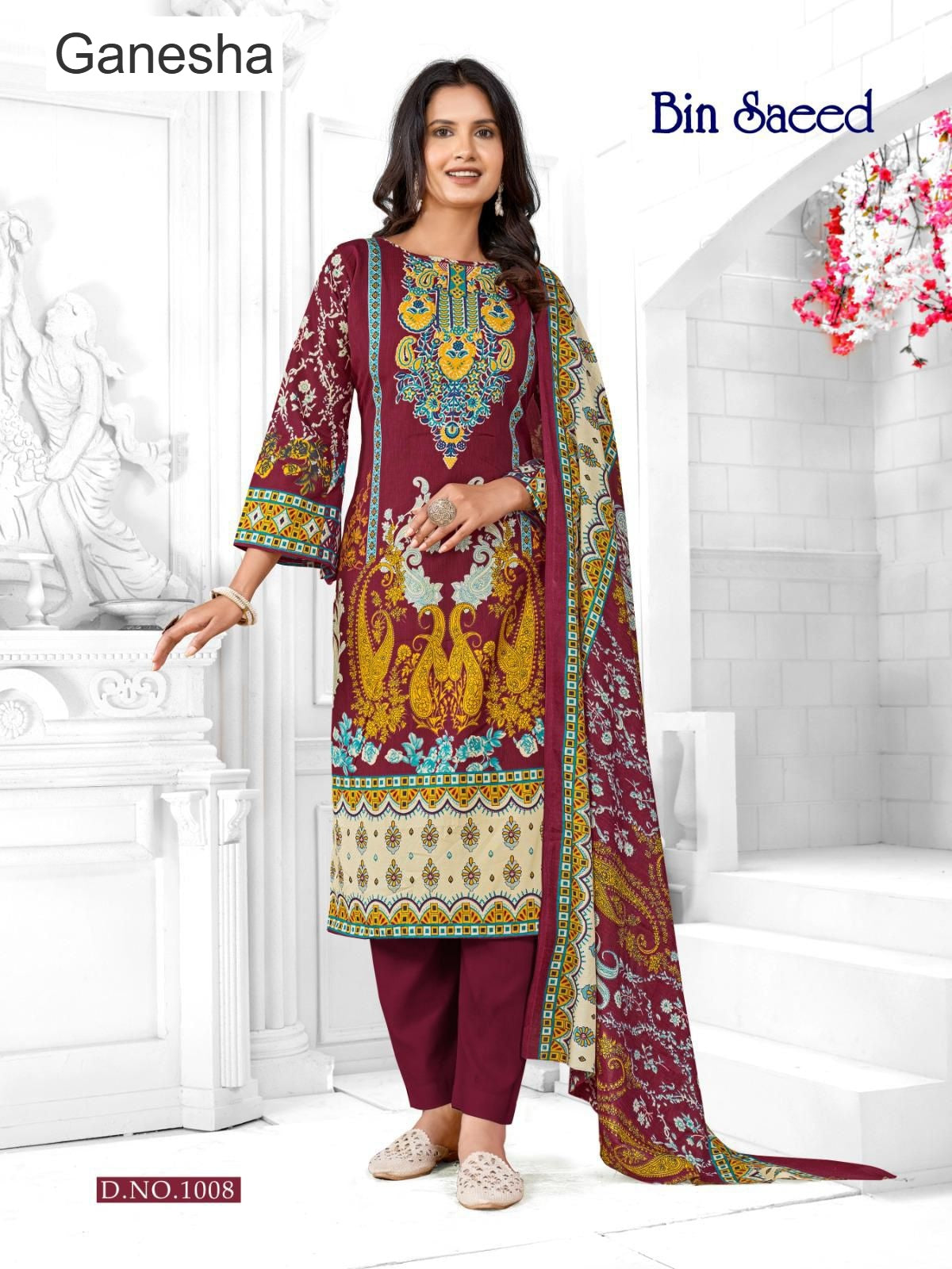 Bin Saeed Ganesha Cotton Karachi Salwar Suits Exporter