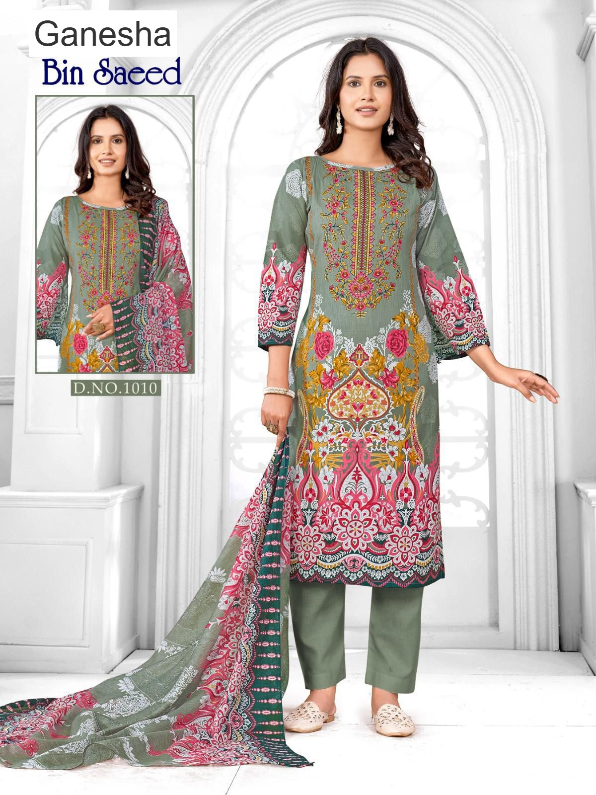 Bin Saeed Ganesha Cotton Karachi Salwar Suits Exporter