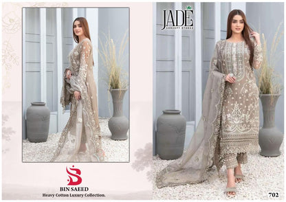 Bin Saeed Heavy Cotton Luxury Collection Vol 7 Jade Lawn Karachi Readymade Suits Exporter