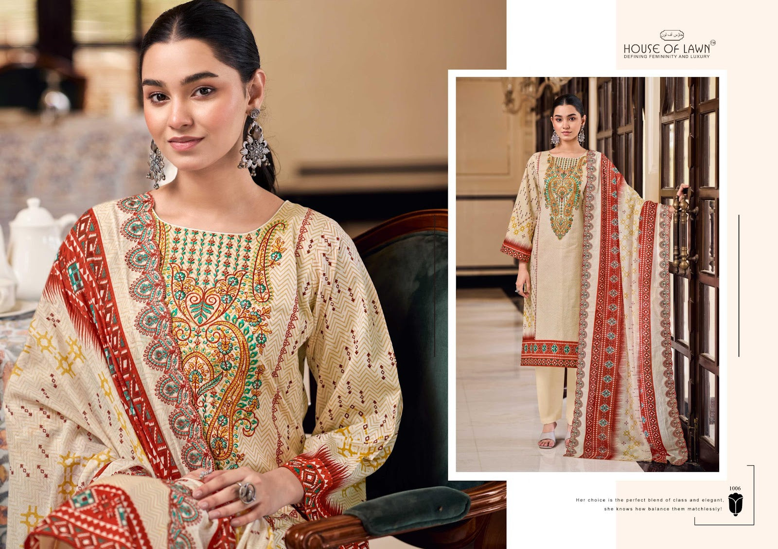 Bin Saeed House Of Lawn Cotton Karachi Salwar Suits Wholesaler India