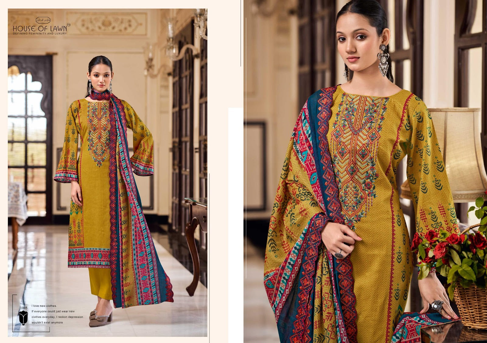 Bin Saeed House Of Lawn Cotton Karachi Salwar Suits Wholesaler India