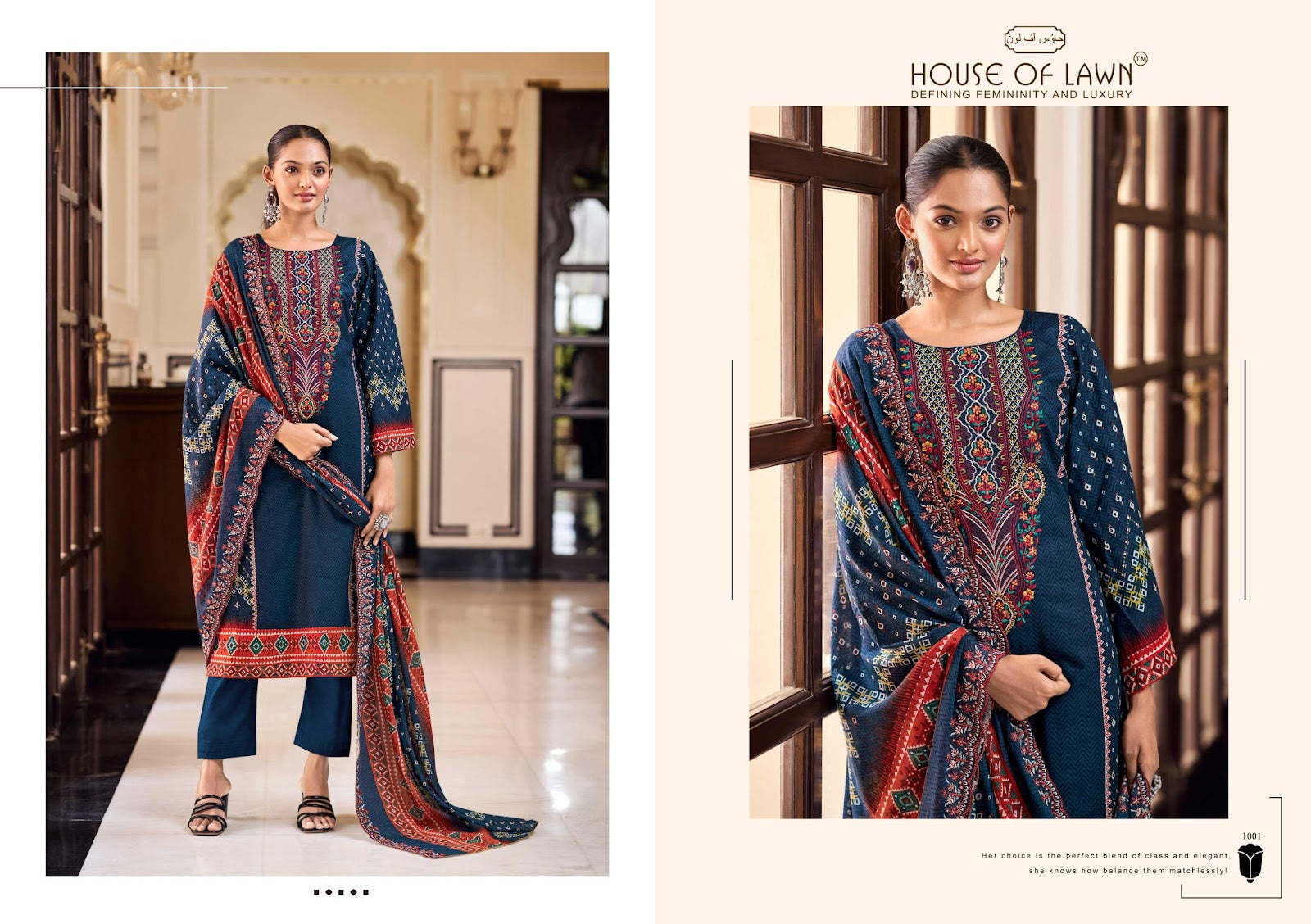 Bin Saeed House Of Lawn Cotton Karachi Salwar Suits Wholesaler India