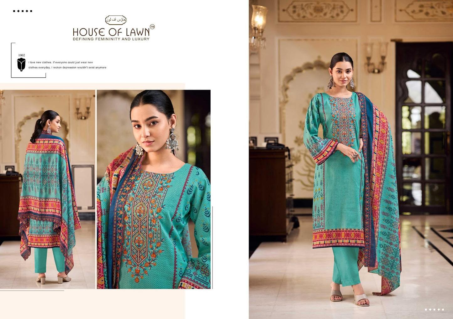 Bin Saeed House Of Lawn Cotton Karachi Salwar Suits Wholesaler India