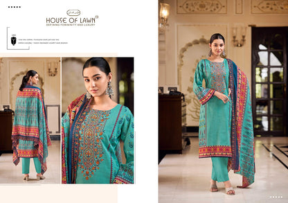 Bin Saeed House Of Lawn Cotton Karachi Salwar Suits Wholesaler India
