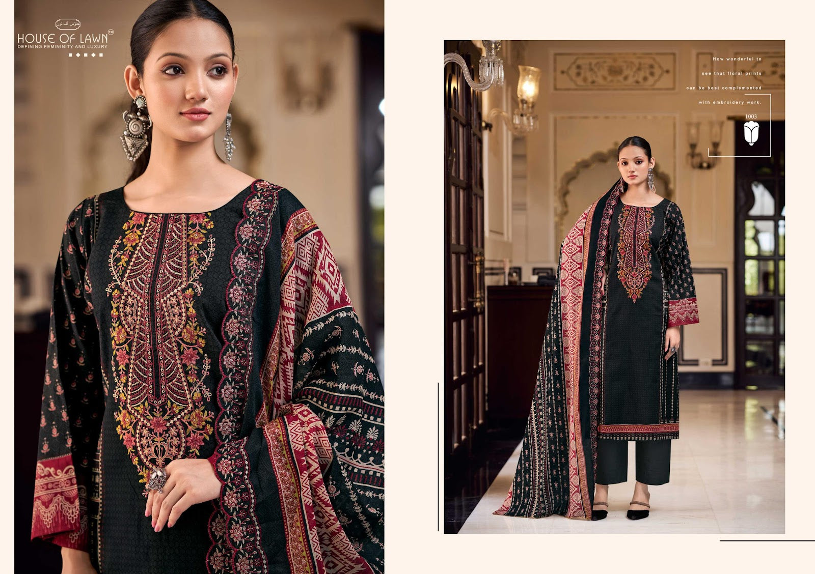 Bin Saeed House Of Lawn Cotton Karachi Salwar Suits Wholesaler India