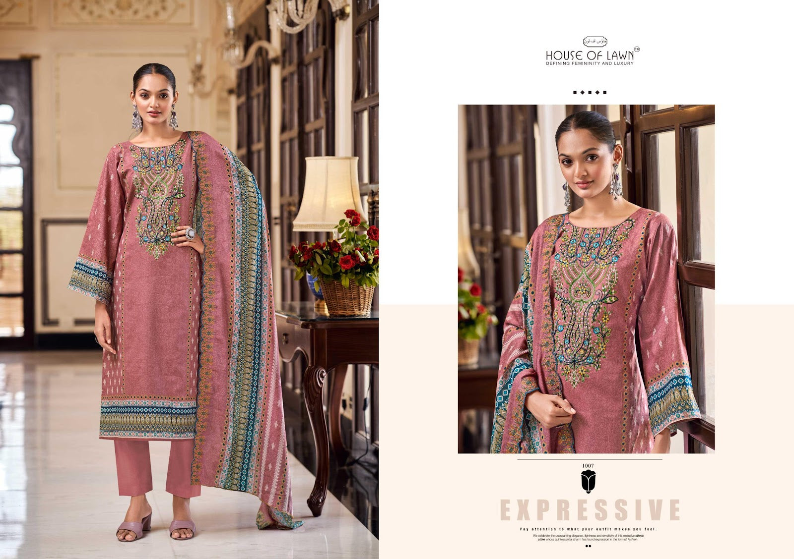 Bin Saeed House Of Lawn Cotton Karachi Salwar Suits Wholesaler India