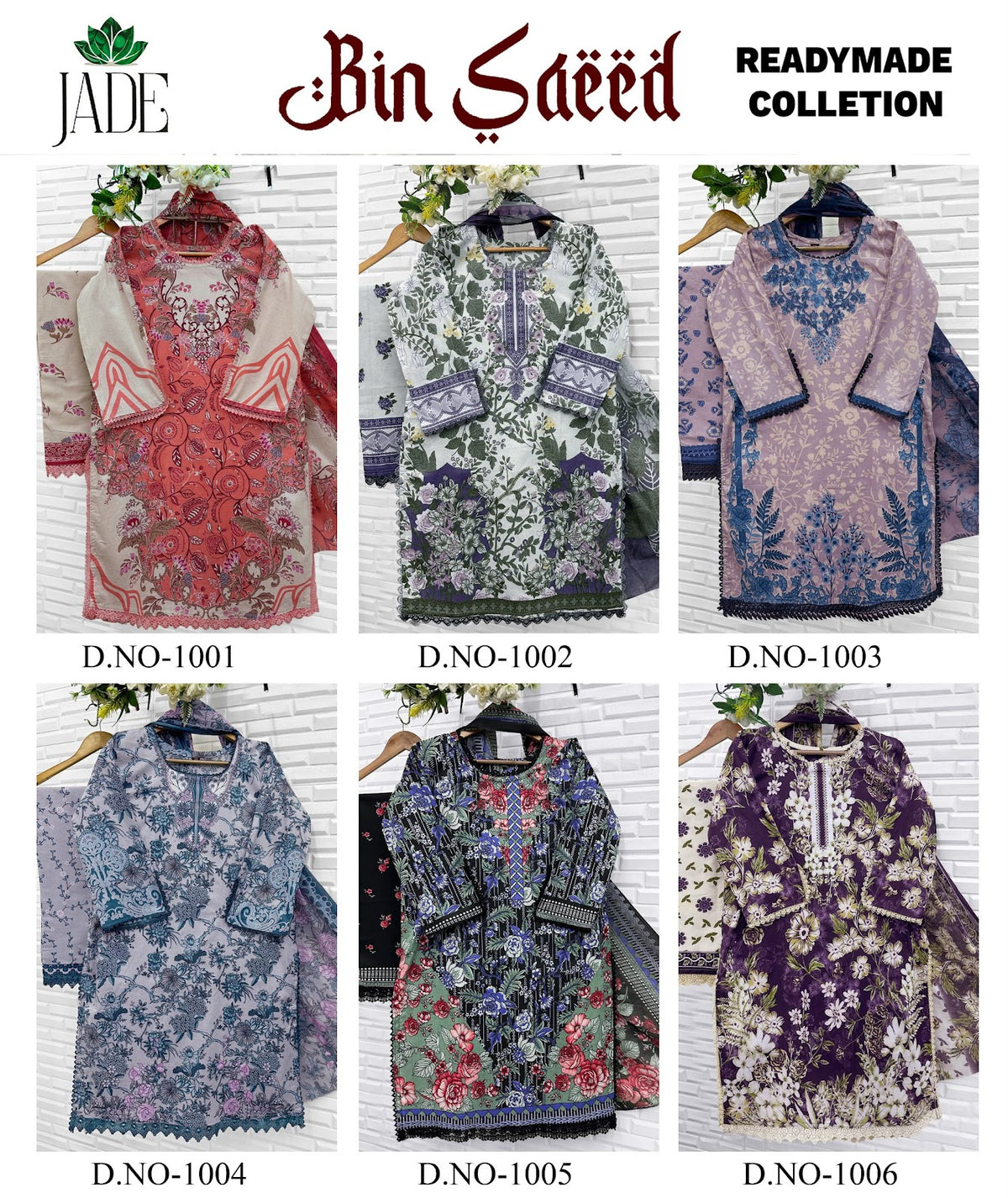 Bin Saeed Jade Farida Fab Lawn Cotton Karachi Readymade Suits Manufacturer Ahmedabad