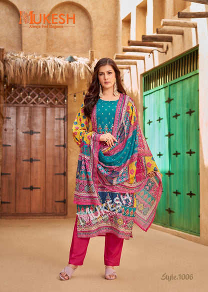 Bin Saeed Mukesh Karachi Banwery Muslin Readymade Pant Style Suits Wholesale Price