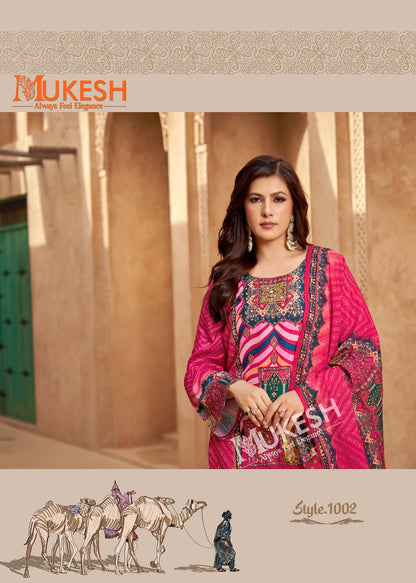 Bin Saeed Mukesh Karachi Banwery Muslin Readymade Pant Style Suits Wholesale Price