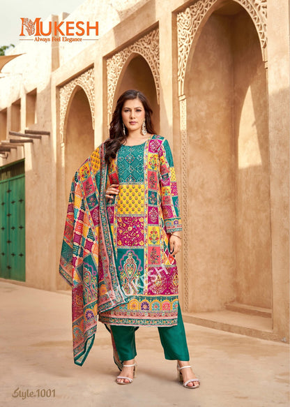 Bin Saeed Mukesh Karachi Banwery Muslin Readymade Pant Style Suits Wholesale Price