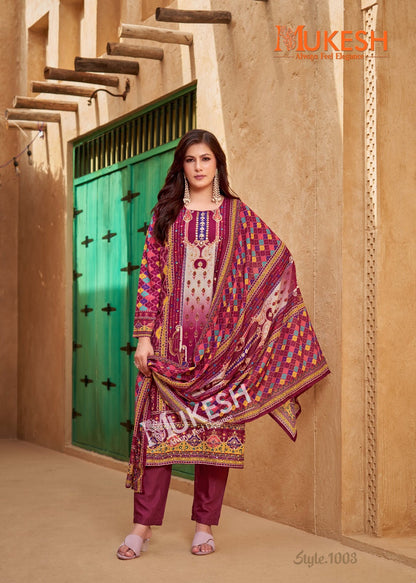 Bin Saeed Mukesh Karachi Banwery Muslin Readymade Pant Style Suits Wholesale Price
