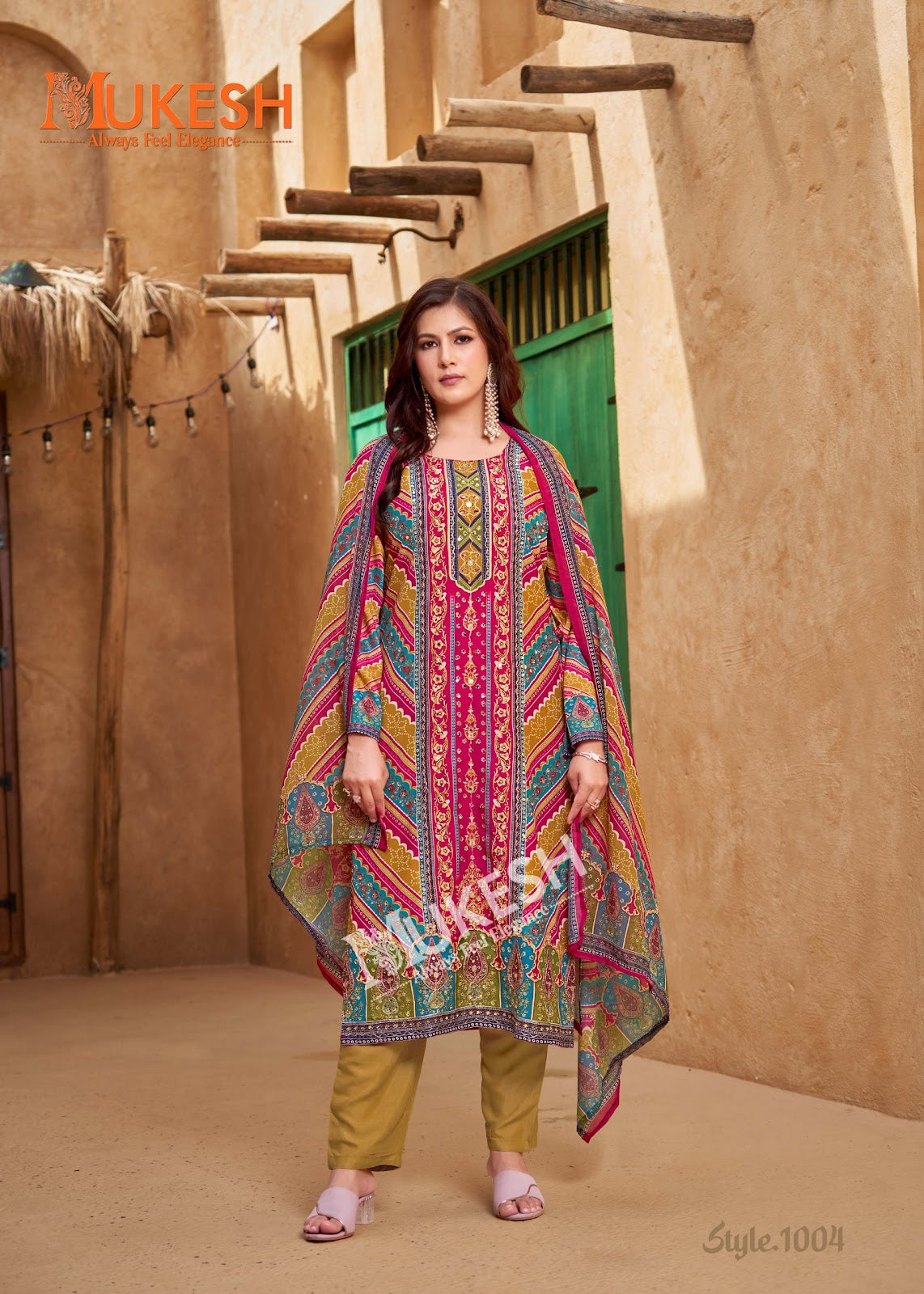 Bin Saeed Mukesh Karachi Banwery Muslin Readymade Pant Style Suits Wholesale Price