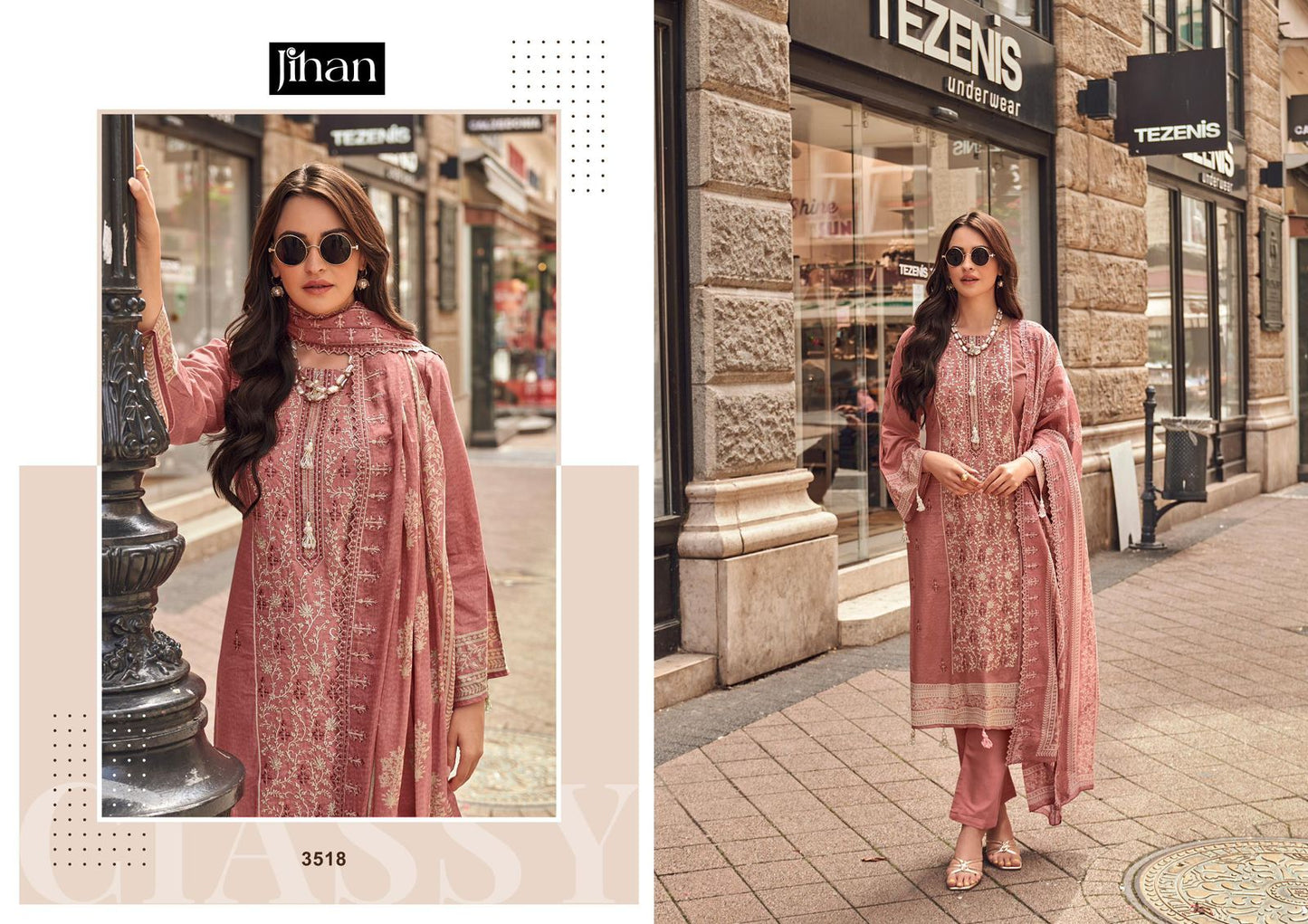 Bin Saeed Lawn Collection Vol 14 Jihan Pure Lawn Pakistani Salwar Suits Wholesaler Ahmedabad