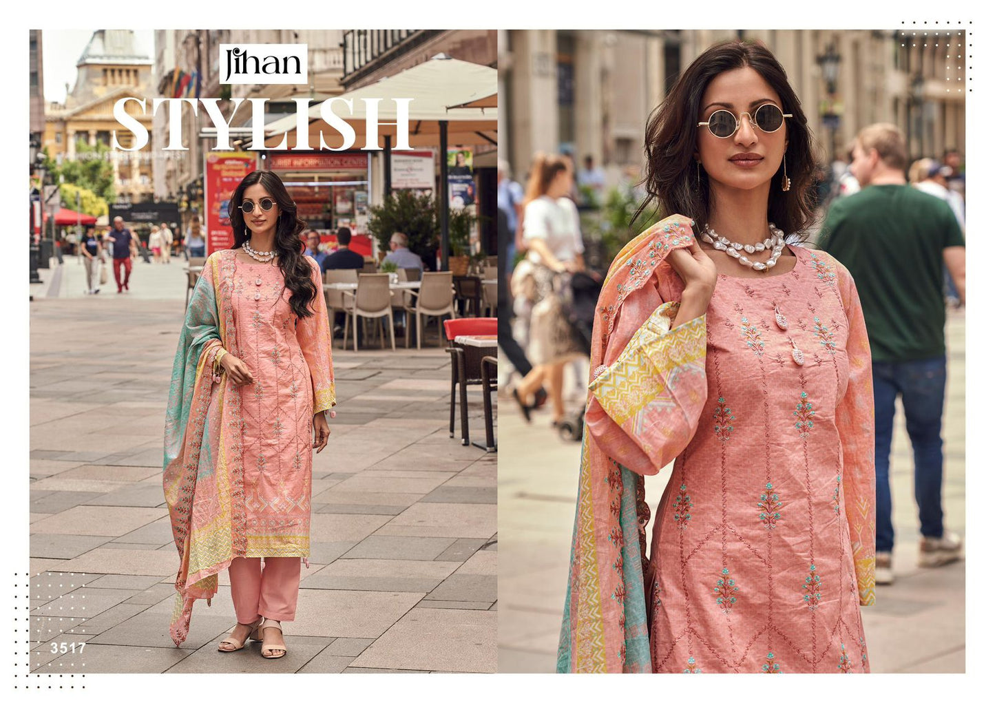 Bin Saeed Lawn Collection Vol 14 Jihan Pure Lawn Pakistani Salwar Suits Wholesaler Ahmedabad