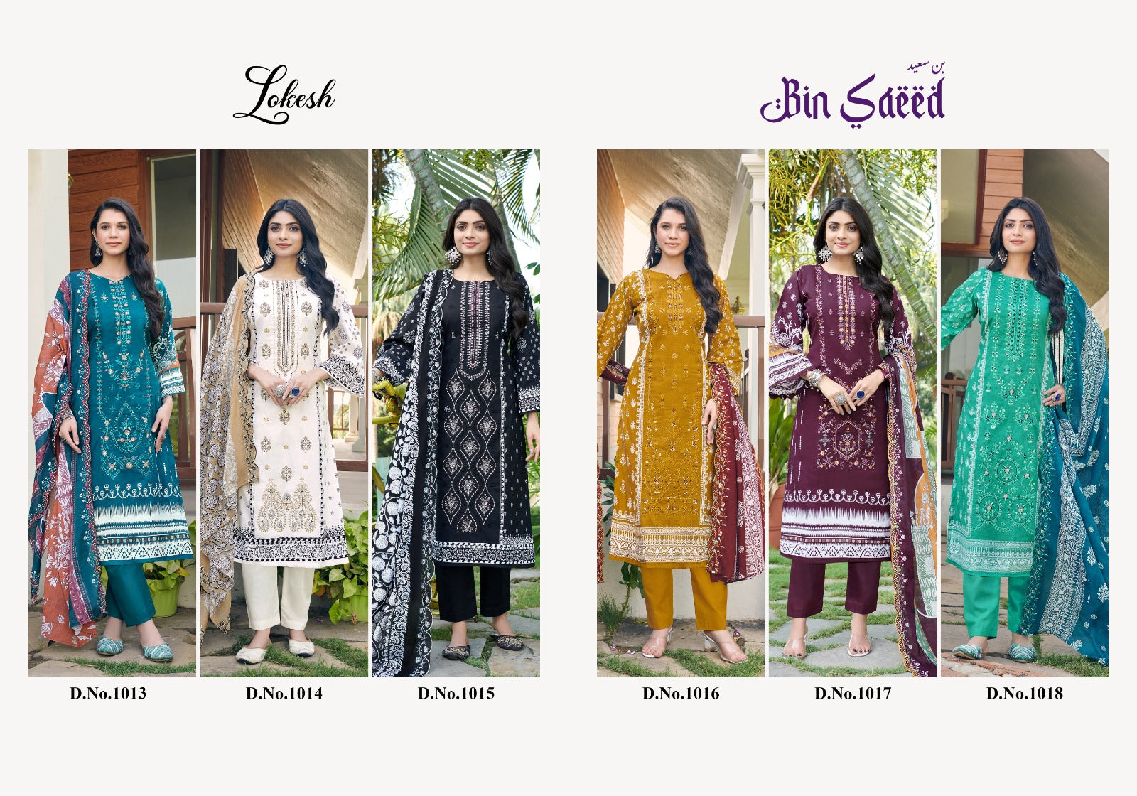 Bin Saeed Lokesh Cambric Cotton Karachi Salwar Suits Wholesale Price