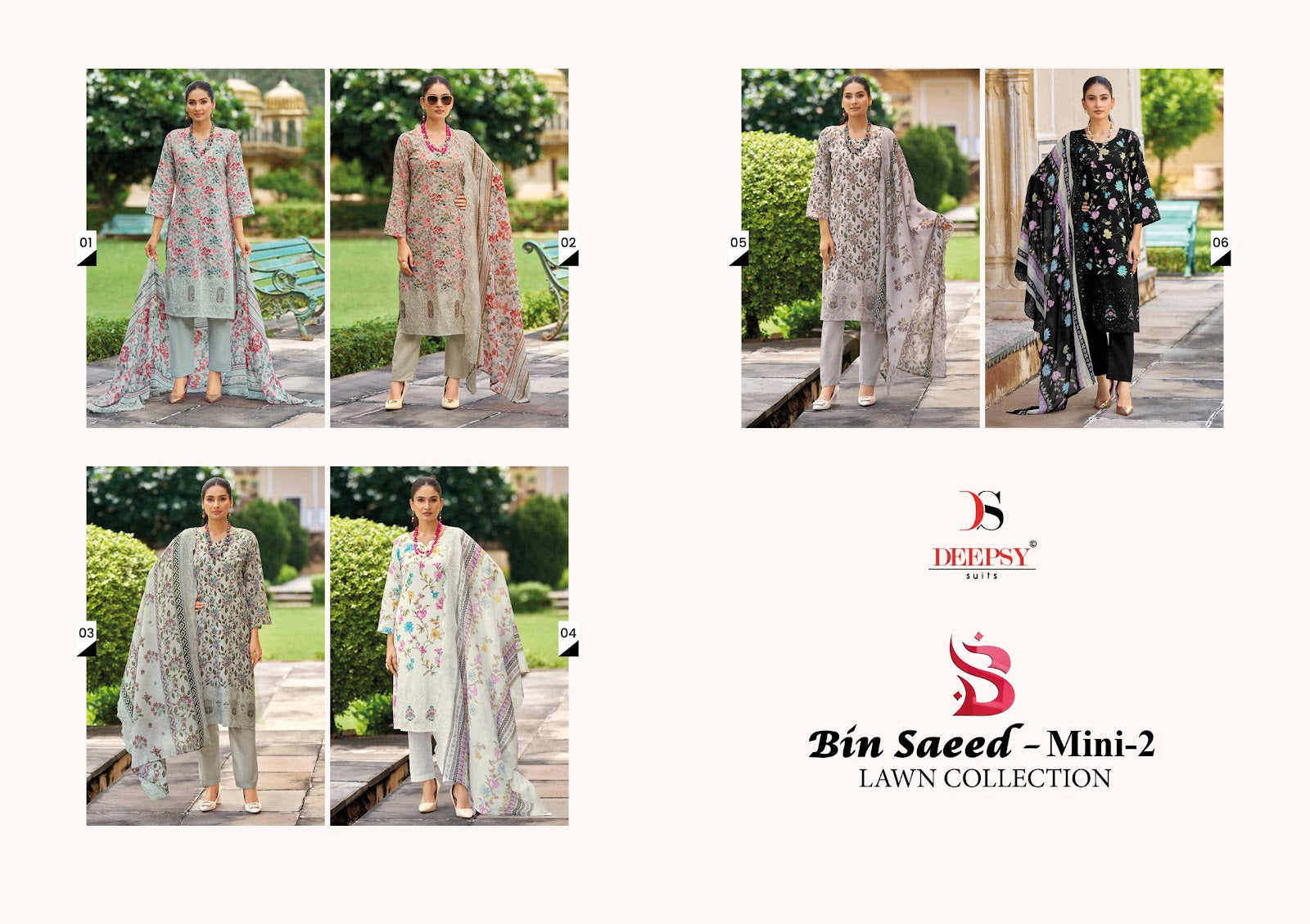 Bin Saeed Mini 2 Lawn Collection Deepsy Cotton Karachi Salwar Suits Exporter
