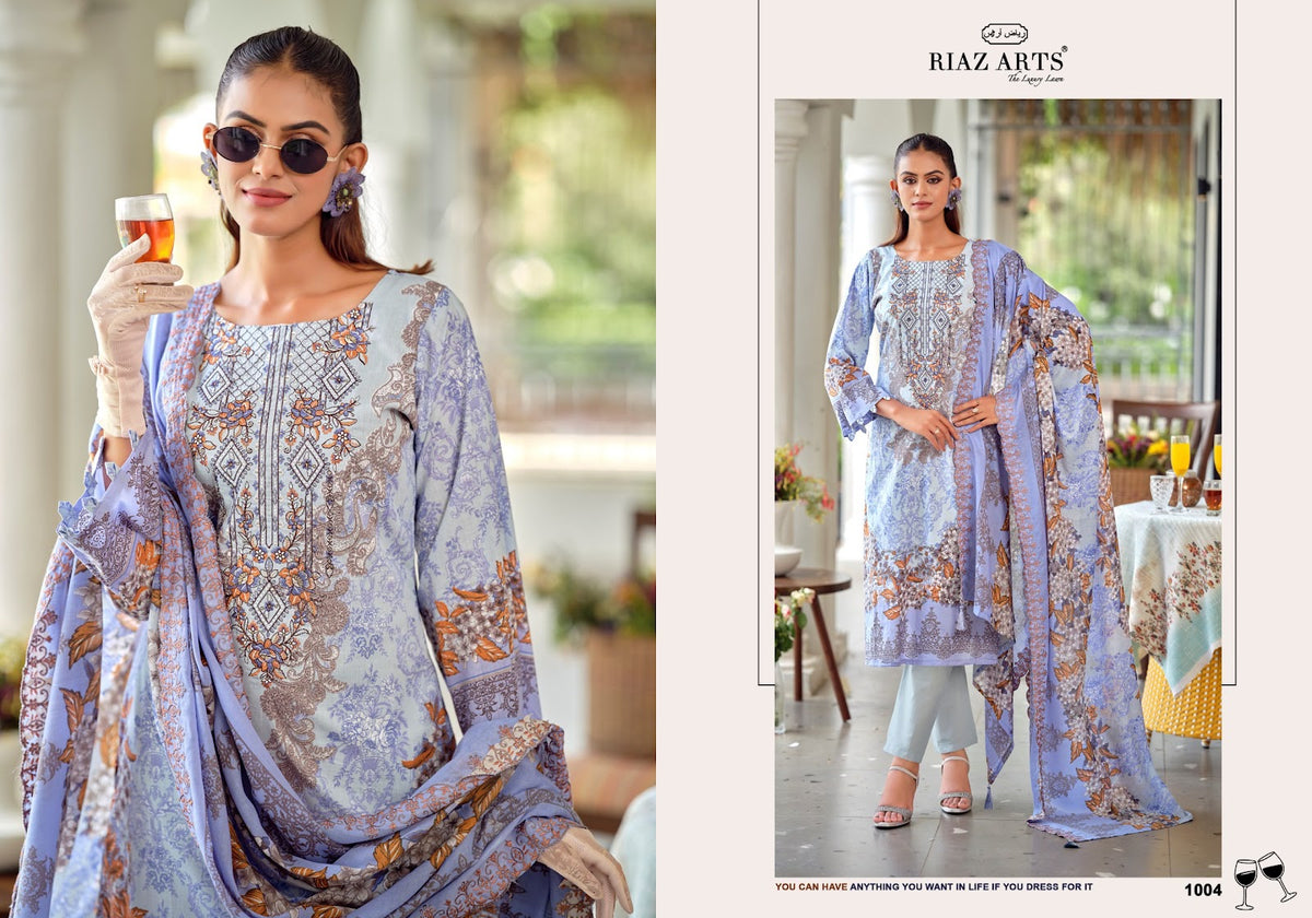 Bin Saeed Premium Riaz Art Lawn Cotton Karachi Salwar Suits Manufacturer Ahmedabad