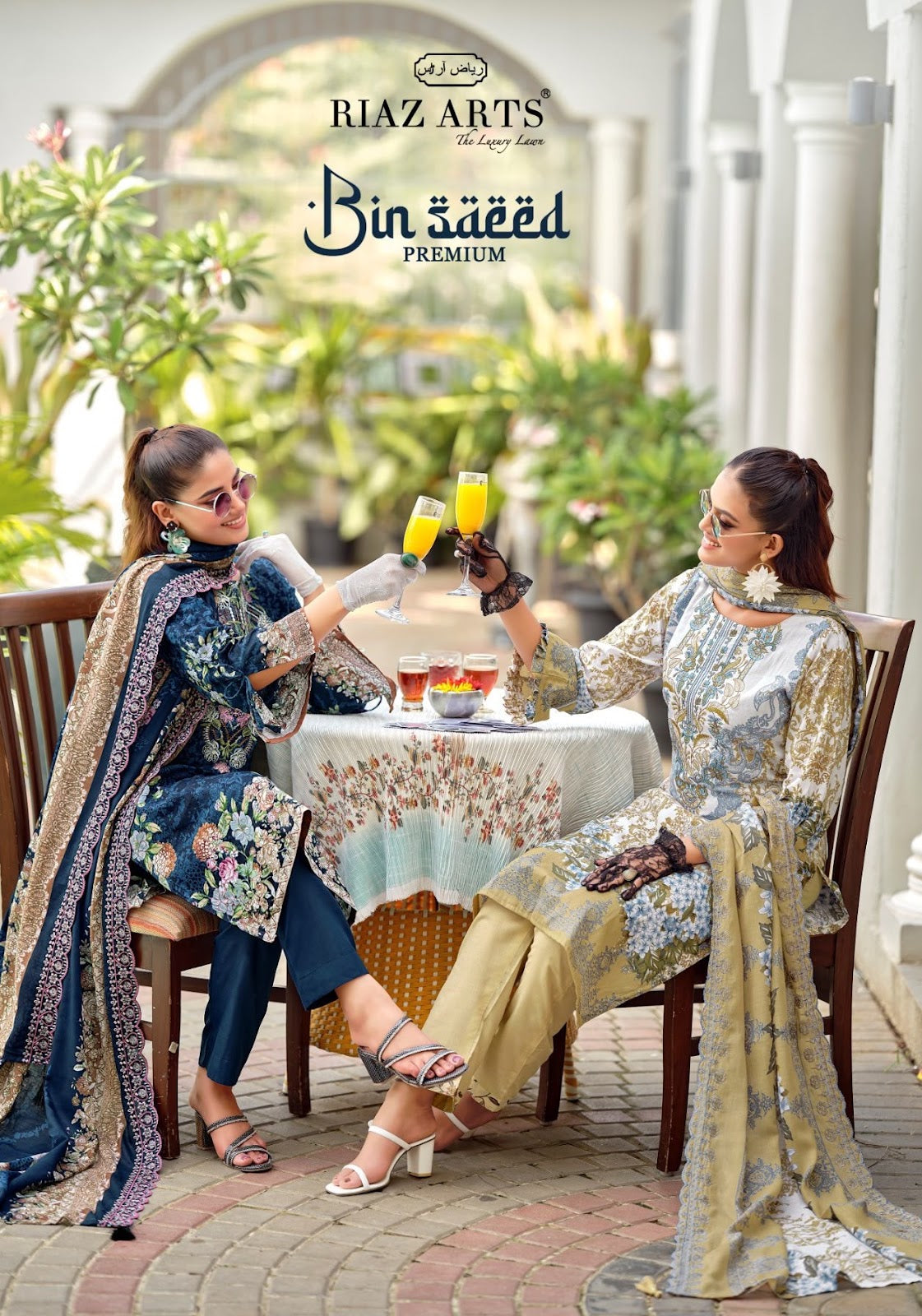 Bin Saeed Premium Riaz Art Lawn Cotton Karachi Salwar Suits Manufacturer Ahmedabad