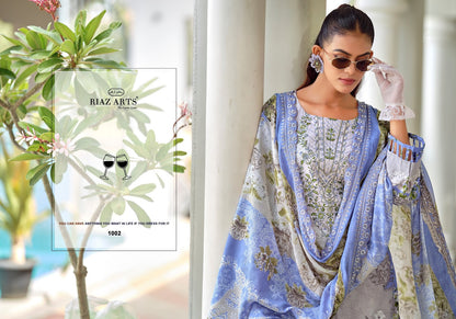 Bin Saeed Premium Riaz Art Lawn Cotton Karachi Salwar Suits Manufacturer Ahmedabad