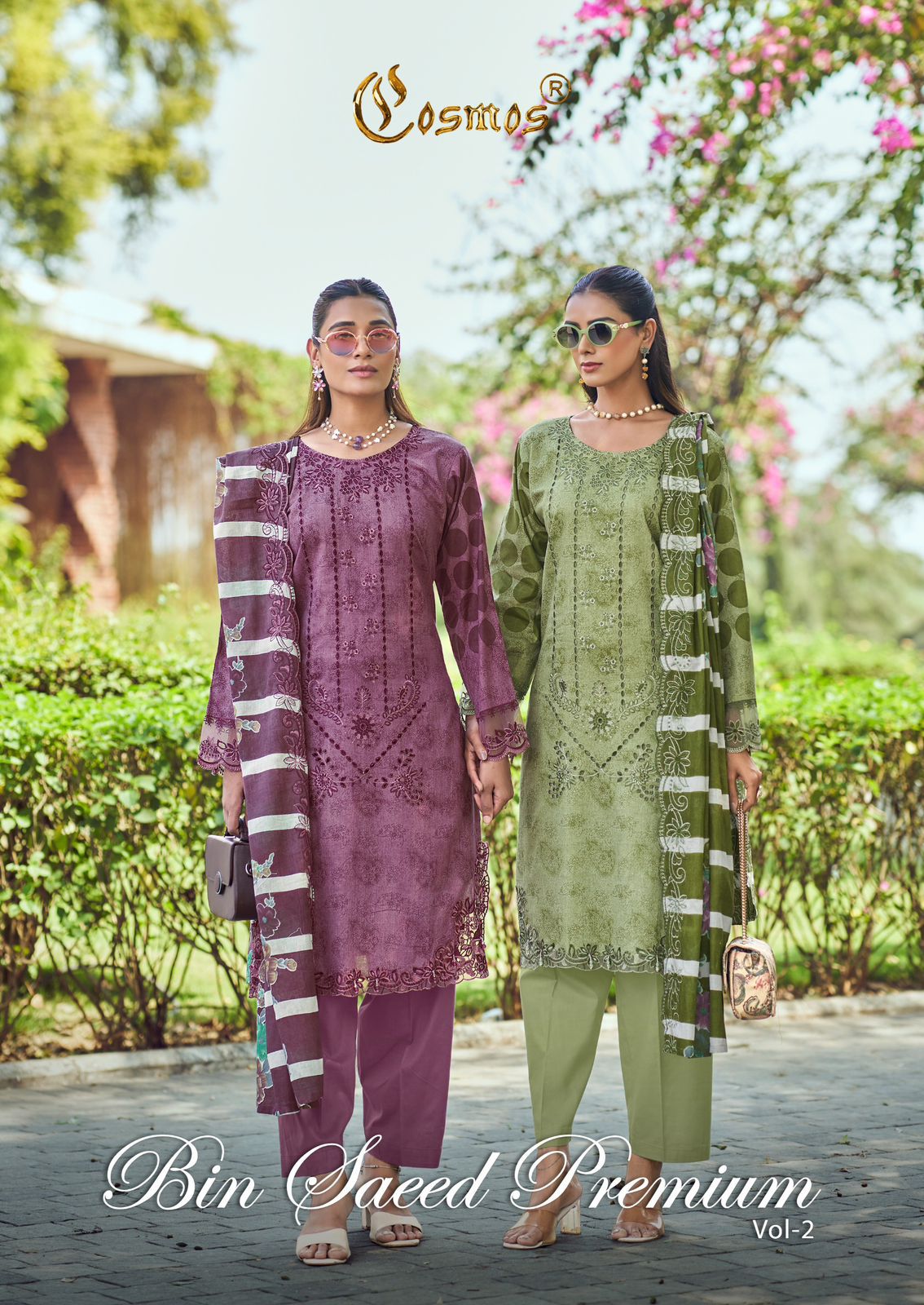 Bin Saeed Premium Vol 2 Cosmos Fashion Lawn Cotton Karachi Salwar Suits Manufacturer