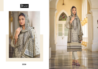 Bin Saeed Remix Vol 3 3536 To 3539 Jihan Pure Lawn Pakistani Salwar Suits Supplier India