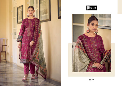 Bin Saeed Remix Vol 3 3536 To 3539 Jihan Pure Lawn Pakistani Salwar Suits Supplier India