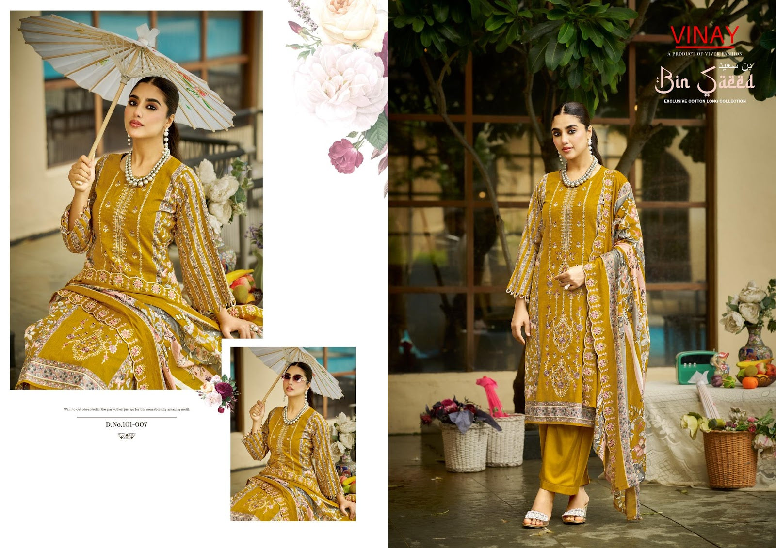 Bin Saeed Vinay Cambric Cotton Karachi Salwar Suits Supplier