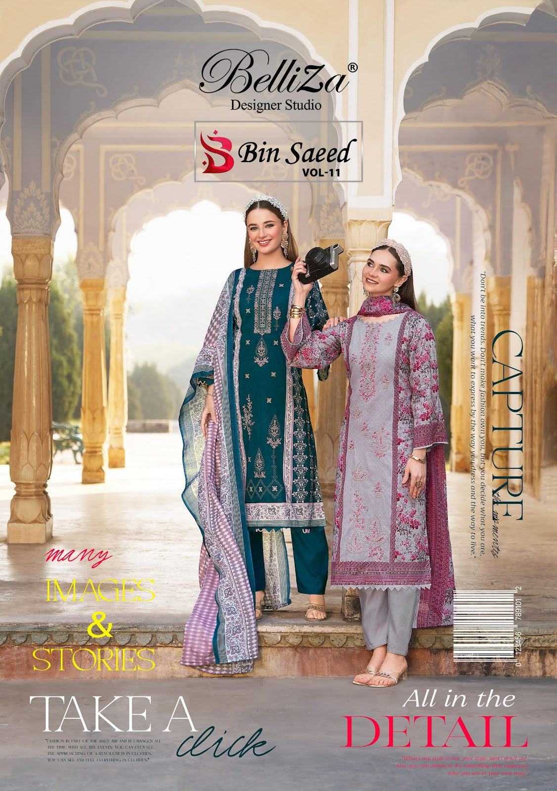 Bin Saeed Vol 11 Belliza Designer Studio Cotton Karachi Salwar Suits Supplier