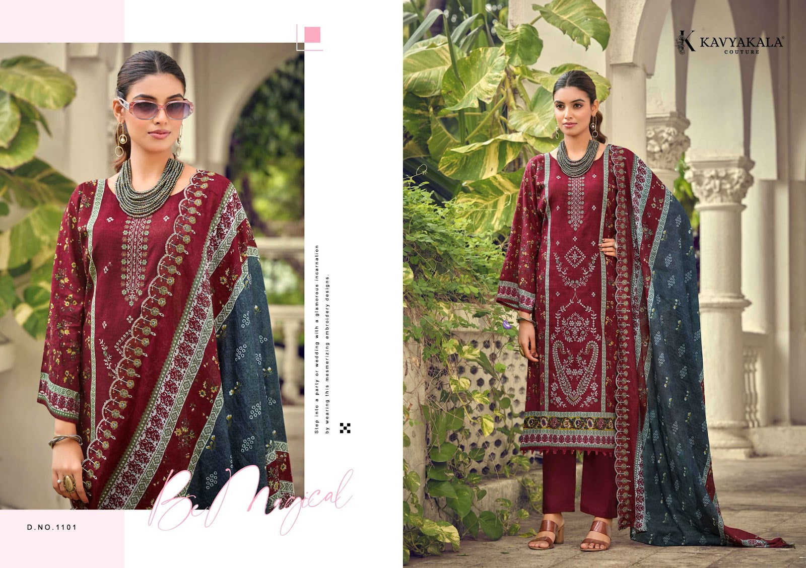 Bin Saeed Vol 11 Kavyakala Cambric Karachi Salwar Suits Supplier